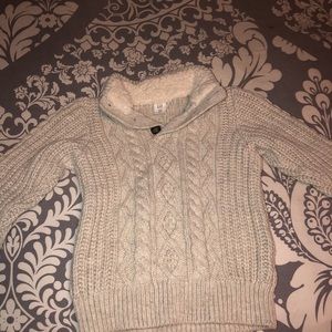 Boys Mockneck Cable-knit sweater, 3yr